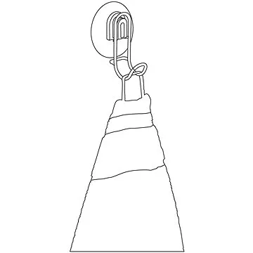 WENKO BEZ VRTÁNÍ StaticLoc OSIMO - Nástěnný háček, kovově lesklý (z21573100)