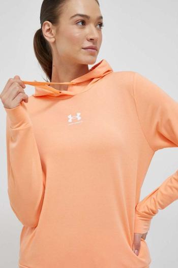 Mikina Under Armour dámská, růžová barva, s kapucí, hladká