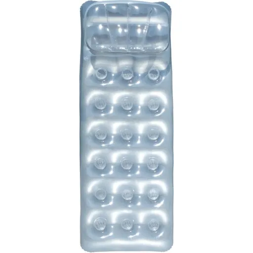 Bestway METAL TECH LOUNGE Nafukovací lehátko, stříbrná, velikost