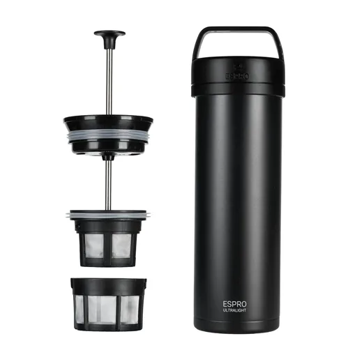 French press kávovar ULTRALIGHT PRESS P0 470 ml, černá, nerezová ocel, Espro