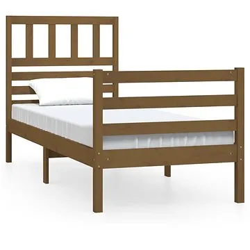 Rám postele medově hnědý masivní dřevo 90 × 200 cm, 3101076 (3101076)