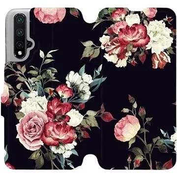 Flipové pouzdro na mobil Honor 20 - VD11P Růže na černé (5903226918867)