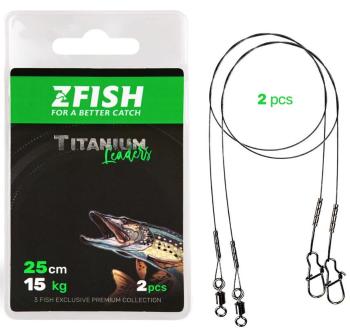 Zfish lanko titanium leader 2 ks - 25 cm 15 kg