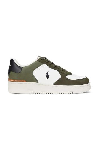 Kožené sneakers boty Polo Ralph Lauren Masters Crt zelená barva, 809955690002