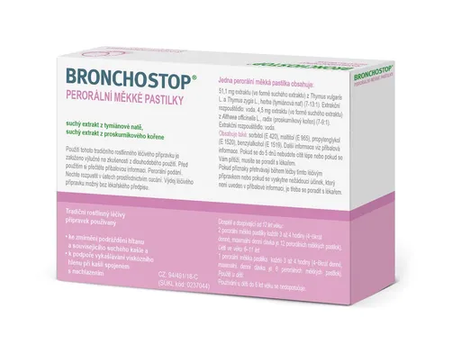 BRONCHOSTOP perorální měkké pastilky 20 pastilek