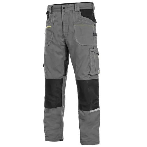 Canis (CXS) Zimní montérkové kalhoty do pasu CXS STRETCH - Šedá / černá | 60-62