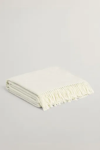 DEKA GANT LOGO THROW 130X180 WHITE SAND