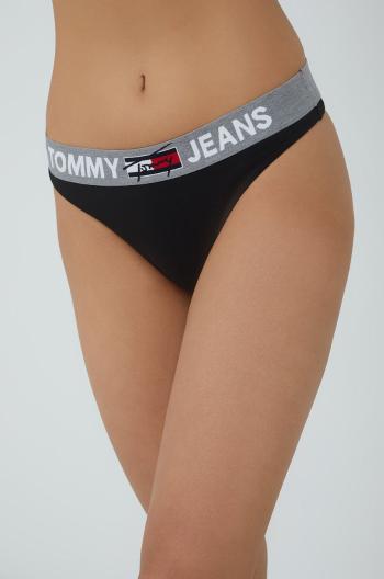 Tanga Tommy Hilfiger černá barva, UW0UW02823