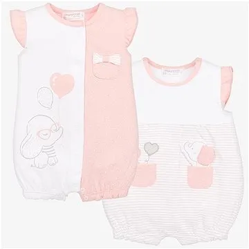 MAYORAL dívčí set 2ks body s nohavičkami bílá, oranžová - 55 cm (189869)