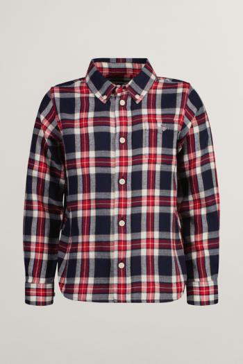 KOŠILE GANT CHECKED FLANNEL BD SHIRT EVENING BLUE