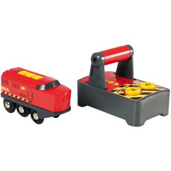 BRIO LOCOMOTIVE WITH REMOTE CONTROL Lokomotiva na dálkové ovládání, červená, velikost