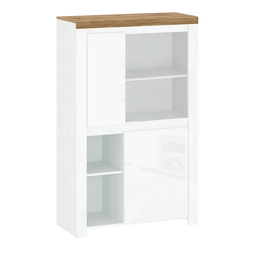 Skříňka VILGO 2D, lesklá bílá