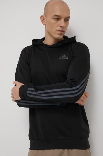 Joggingová mikina adidas Performance Run Icon HE2472 pánská, černá barva, s potiskem