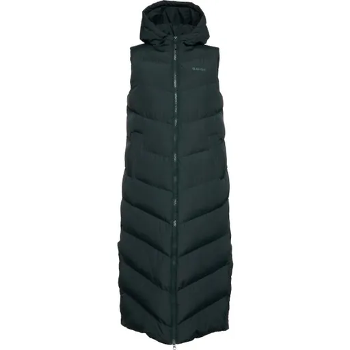 Hi-Tec LADY GULIETTA Dámská dlouhá vesta, tmavě zelená, velikost