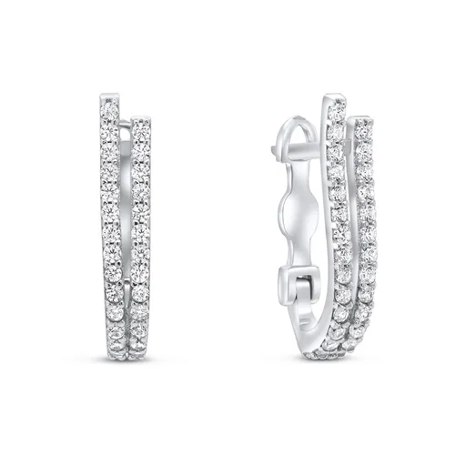 Brilio Silver Elegantní stříbrné náušnice se zirkony EA133W