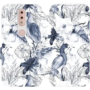Flipové pouzdro na mobil Nokia 4.2 - MX09S Modravé květy (5903516031498)