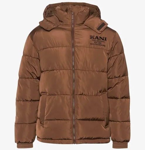 Zimní Bunda Karl Kani Retro Hooded Puffer Jacket brown - S
