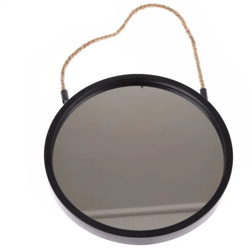 Plastové závěsné zrcadlo Embellir černá, pr. 25 cm, pr. 25 cm