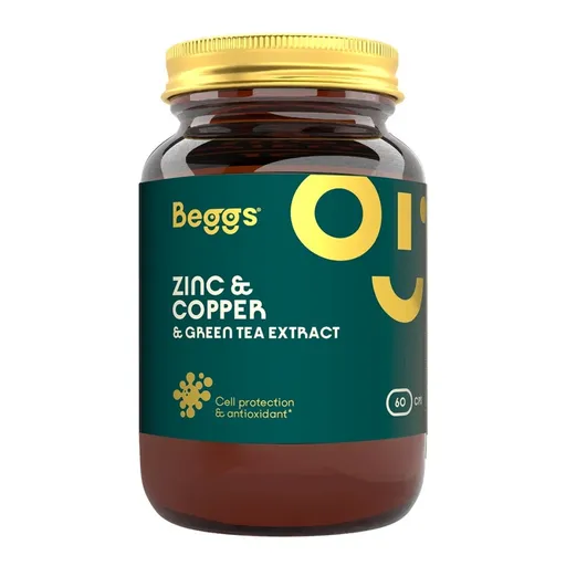 Beggs Zinc + Copper + Green tea extract 60 kapslí
