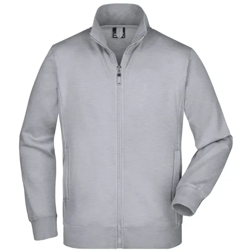 James & Nicholson (Daiber) Pánská jednobarevná mikina JN046 - Šedý melír | 3XL