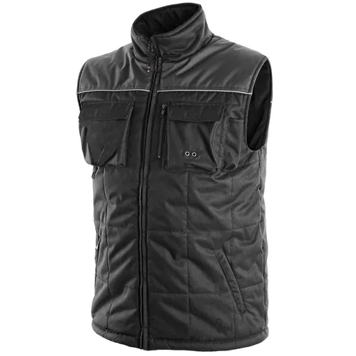 Canis (CXS) Zateplená pracovní vesta SEATTLE NEW - Černá / šedá | 3XL