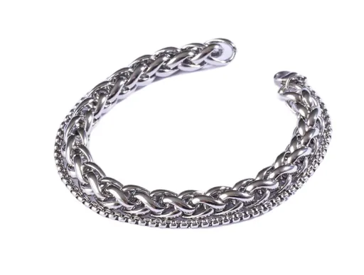 Marc Malone Moderní dvojitý náramek pro muže MCGB5069S 19 cm