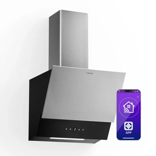 Klarstein Velaire digestoř, Elegantní, minimalistická, výkonná, Energetická třída A++, 624 m³/h, 45 cm