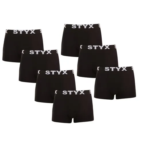 Styx 7PACK pánské boxerky sportovní guma černé (7G960) XL