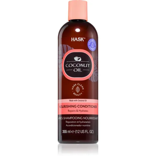 HASK Monoi Coconut Oil vyživující kondicionér pro lesk a hebkost vlasů 355 ml