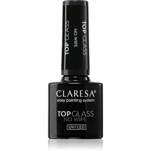 Claresa UV/LED Top Glass No Wipe vrchní gelový lak pro ochranu a lesk bez výpotku 5 g