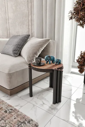 Sada odkládacích stolků (3 kusy) Lavia 3 - Walnut