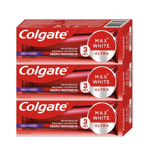 Colgate Max White Ultra Multiprotect bělicí zubní pasta 3x50 ml
