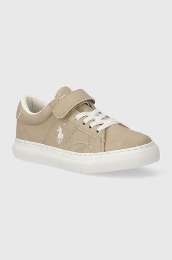 Dětské sneakers boty Polo Ralph Lauren béžová barva