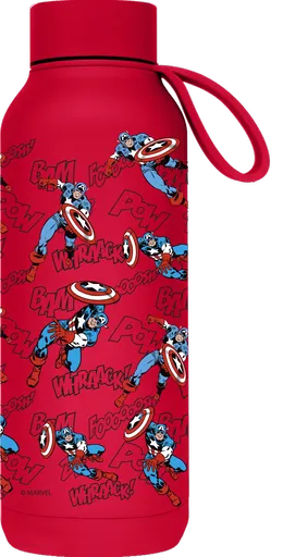Nerezová termoláhev s poutkem Solid, 510ml, Quokka, Captain America