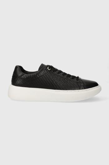 Kožené sneakers boty BOSS Amber černá barva, 50513433