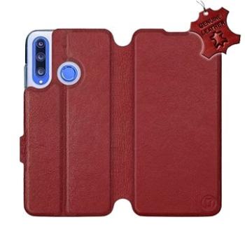 Flip pouzdro na mobil Honor 20 Lite - Tmavě červené - kožené -   Dark Red Leather (5903226899685)