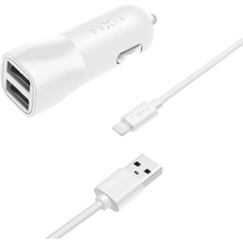 Nab+USB-C kab.,2xUSB, 15W, bílá FIXED