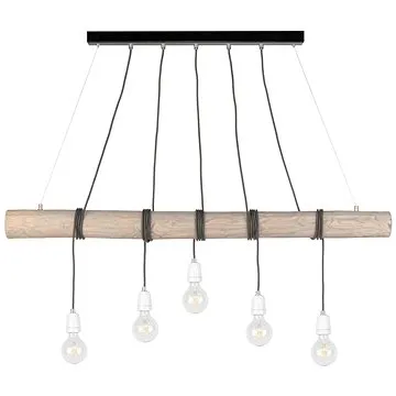 Lustr na lanku TRABO 5xE27/60W/230V borovice (117310)