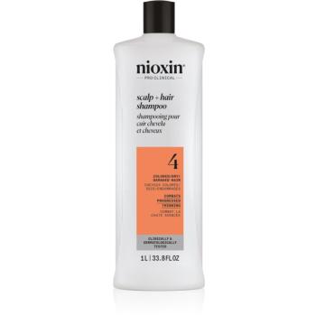 Nioxin System 4 Scalp + Hair Shampoo finom állagú sampon a festett és károsult hajra 1000 ml