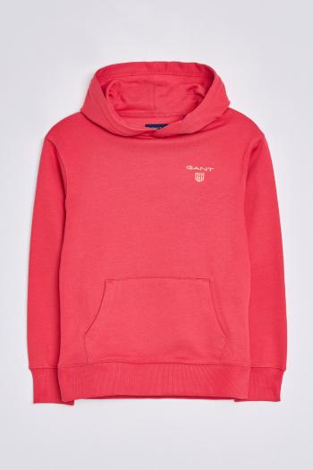 MIKINA GANT D2. CONTRAST SHIELD HOODIE SCARLET RED