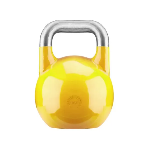 Gorilla Sports Soutěžní kettlebell, žlutý, 16 kg