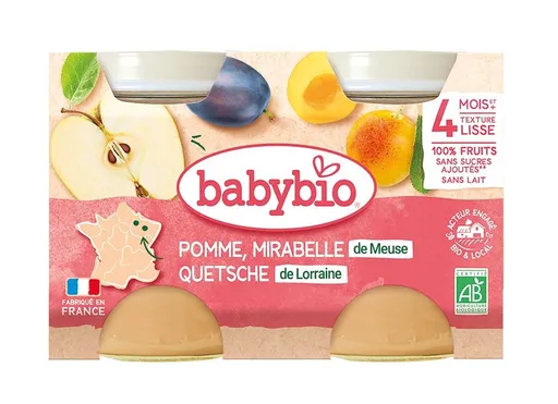 Babybio Jablko a mirabelky 2x130 g