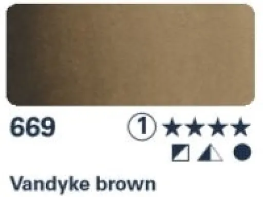 Akvarelová barva Horadam 1/2 – 669 Vandyke brown