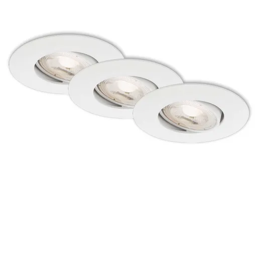 BRILONER 3ks sada LED vestavné svítidlo, pr. 9 cm, 4,9 W, bílé BRI 7048-036