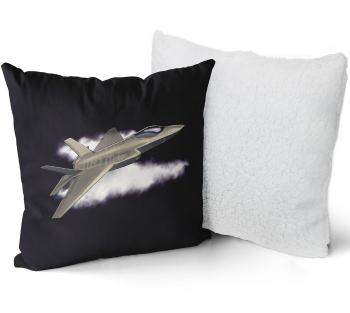 Polštář F-35 Lightning II (Velikost: 55 x 55 cm, Podšití beránkem: ANO)