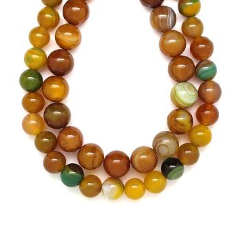 Achát szinezett golyó 14mm