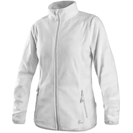 Canis (CXS) Dámská fleecová mikina GRANBY LADY - Bílá / šedá | XL