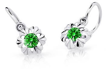 Cutie Jewellery Dětské náušnice z bílého zlata C2213-10-X-2 zelená