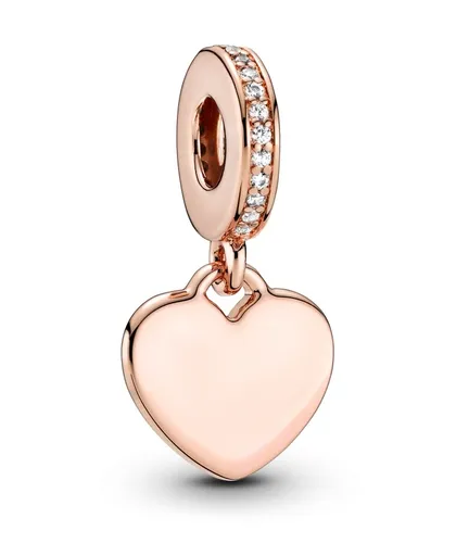 Pandora Pozlacený visací přívěsek Srdce Rose 788761C01
