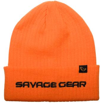 Savage gear čepice fold up beanie one size sun orange